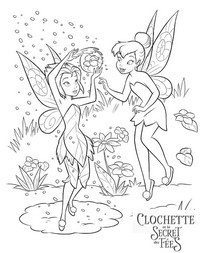 coloriage clochette et le secret des fees  visite